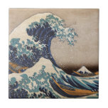 Carreau La Grande Vague au large de Kanagawa<br><div class="desc">La Grande Vague au large de Kanagawa est une gravure en bois de l'artiste japonais Hokusai. Il a été publié vers 1830 à la fin de la période Edo.</div>