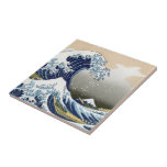 Carreau La Grande Vague Au Large De Kanagawa<br><div class="desc">Art japonais vintage La Grande vague au large de Kanagawa ou la vague .. oeuvre d'art étonnante dans le style ukiyo-e par un grand maître Katsushika Hokusai .. art vintage sur les produits modernes de Zazilicious</div>