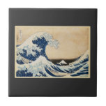 Carreau La Grande Vague au large de Kanagawa par Hokusai<br><div class="desc">Ce design présente "La Grande Vague au large de Kanagawa" de l'artiste japonais Hokusai.</div>