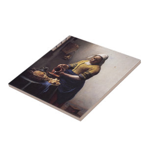 Carreau La Laitière par Johannes Vermeer