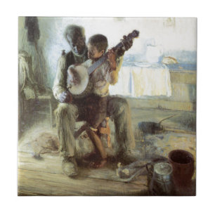 Carreau La leçon de banjo