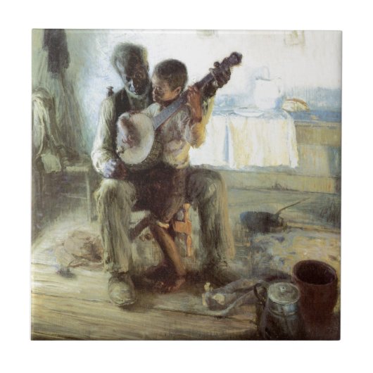 Carreau La leçon de banjo (Devant)