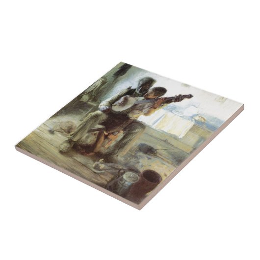 Carreau La leçon de banjo (Côté)