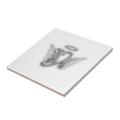 Carreau La lettre initiale de l'alphabet Y d'ange s'envole (Côté)