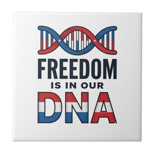 Carreau La liberté est dans notre ADN conception de t-shir (Devant)
