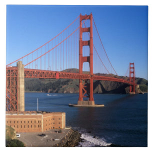 Carreau La lumière du matin baigne le Golden Gate Bridge