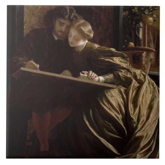 Carreau La lune de miel du peintre (par Frederic Leighton) (Devant)