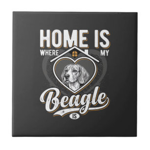 Carreau La maison est là où est mon Beagle_1