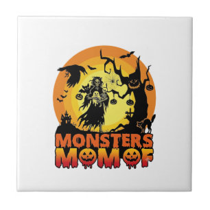 Carreau La maman des monstres Halloween Monstre Fantôme Sq