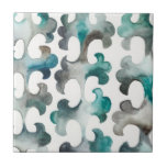 Carreau La Mer<br><div class="desc">La Mer VIII par Chariklia Zarris. Motif aquarelle créant des formes répétitives uniques contre un arrière - plan blanc.</div>