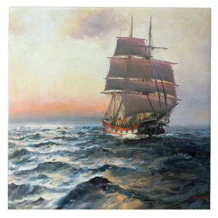 Carreau La mer de bateau de tondeuse de navigation d'océan