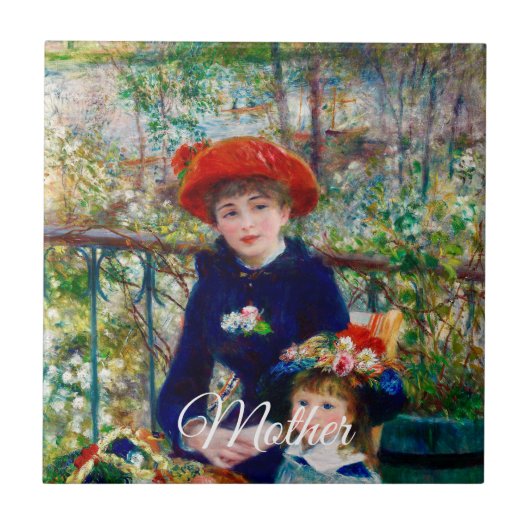 Carreau La mère et l'enfant de Renoir   (Devant)