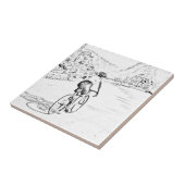 Carreau La montée dure de colline (Côté)