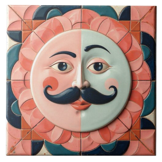 Carreau La Muse Moustachue (Devant)