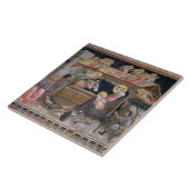 Carreau La nativité, détail de la vie de la Vierge a (Côté)