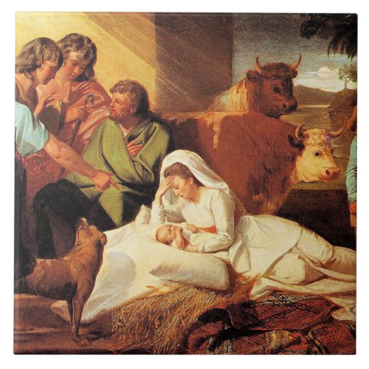 Carreau La Nativité par John Singleton Copley (Devant)