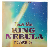 Carreau La nébuleuse de l'Anneau (Messier 57) Affiche de v (Devant)