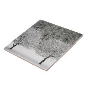 Carreau La neige a couvert le paysage (Côté)