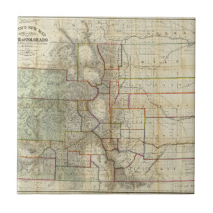 Carreau La nouvelle carte de Thayer de l'état du Colorado