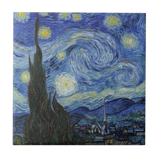 Carreau La nuit étoilée de Van Gogh (Devant)