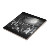 Carreau La nuit sur le cimetière - Angel avec Diable (Côté)