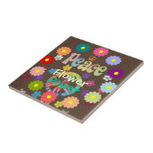 Carreau La paix, l'amour et la puissance des fleurs des an (Côté)