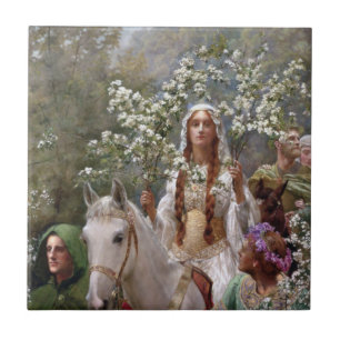 Carreau La partie de mai de la reine Guinevere (par John C