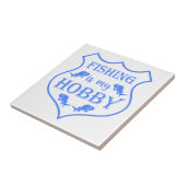 Carreau La pêche est ma citation de bouclier de loisir sur (Côté)