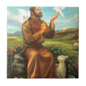 Carreau La pièce en t polychrome de St Francis, cravate, (Devant)