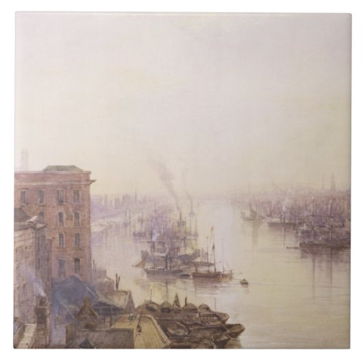 Carreau La piscine de l'hôtel d'Adelaïde, pont de Londres (Devant)