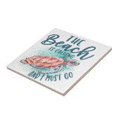 Carreau La plage appelle et je dois y aller (Côté)