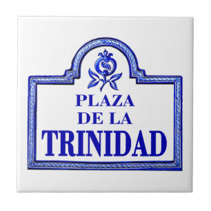 Carreau La plaque de rue de Trinidad, Grenade de la plaza