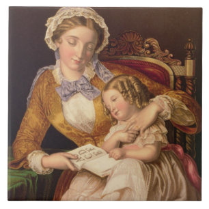 Carreau La première leçon, pub. par Baxter, 1855 (copie)