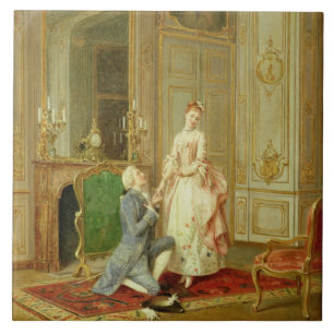 Carreau La proposition (huile sur le panneau)