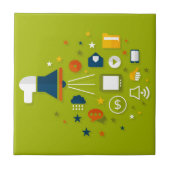 Carreau La publicité d'un mégaphone (Devant)