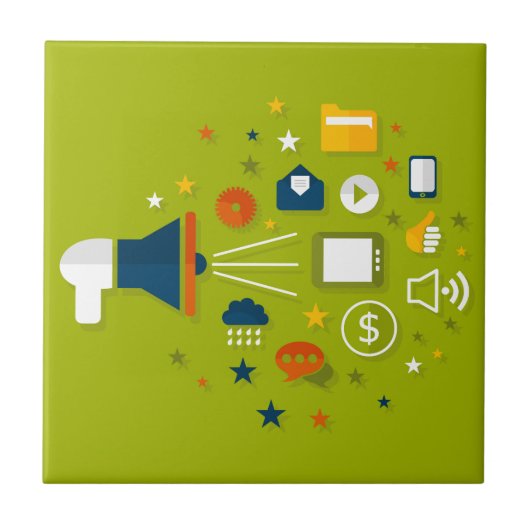 Carreau La publicité d'un mégaphone (Devant)