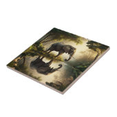 Carreau La réflexion d'un éléphant (Côté)