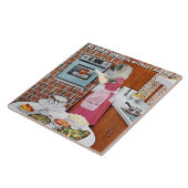 Carreau La règle de la cuisine du chien (Côté)