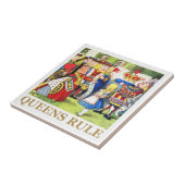 Carreau La reine des coeurs dit, "règle de la Reine ! " (Côté)
