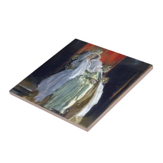 Carreau La reine du Danemark (par l'abbaye d'Edwin Austin) (Côté)