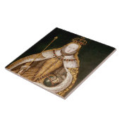 Carreau La Reine Elizabeth I dans des robes longues de (Côté)