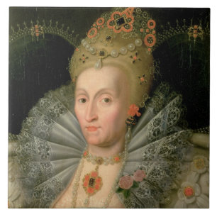 Carreau La Reine Elizabeth I (portrait de longueur de