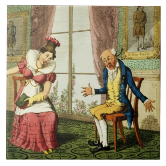 Carreau La remontrance, pub. par G. Humphrey, 1821 (colo (Devant)