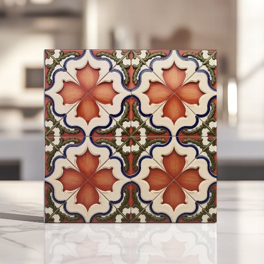 Carreau La renaissance coloniale espagnole Terracotta