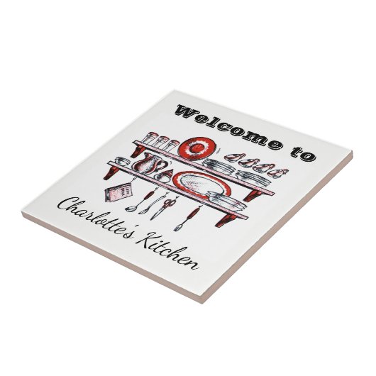 Carreau La rétro cuisine | de pays a personnalisé (Côté)