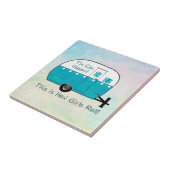 Carreau La rétro tuile | du campeur | des DESSOUS DE VERRE (Côté)