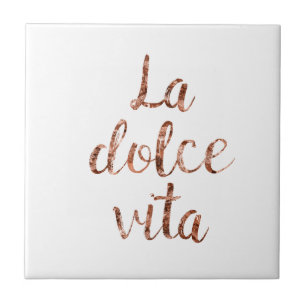 Carreau La rose Dolce Vita d'or