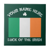 Carreau La Saint-Patrick Drapeau de l'Irlande Nom personna (Devant)