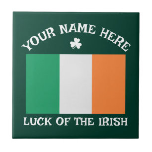 Carreau La Saint-Patrick Drapeau de l'Irlande Nom personna