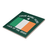Carreau La Saint-Patrick Drapeau de l'Irlande Nom personna (Côté)